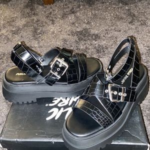 Crocodile Strappy Sandals